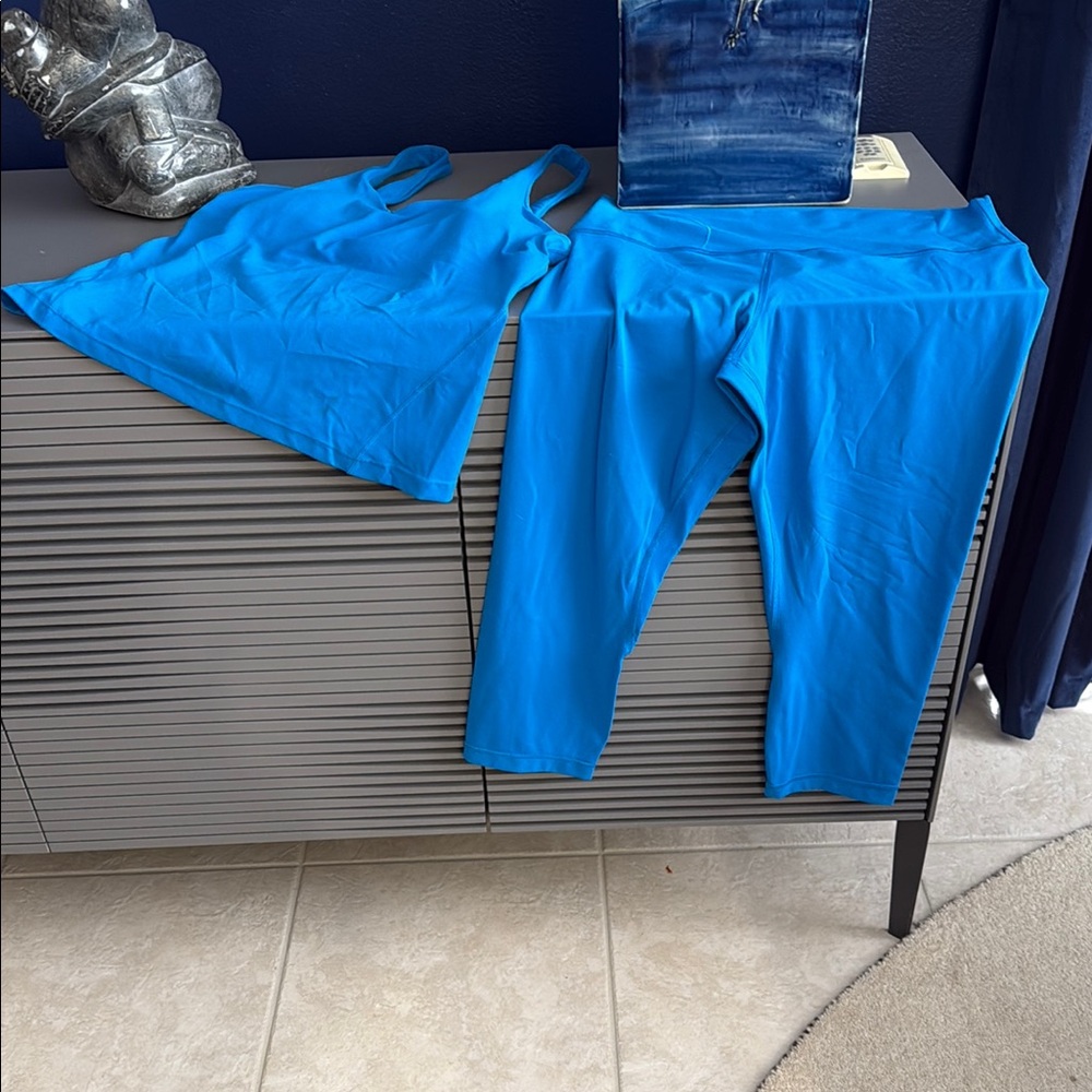 NEW- 2 piece - Lululemon Bright Blue Tank Top and bottom - new